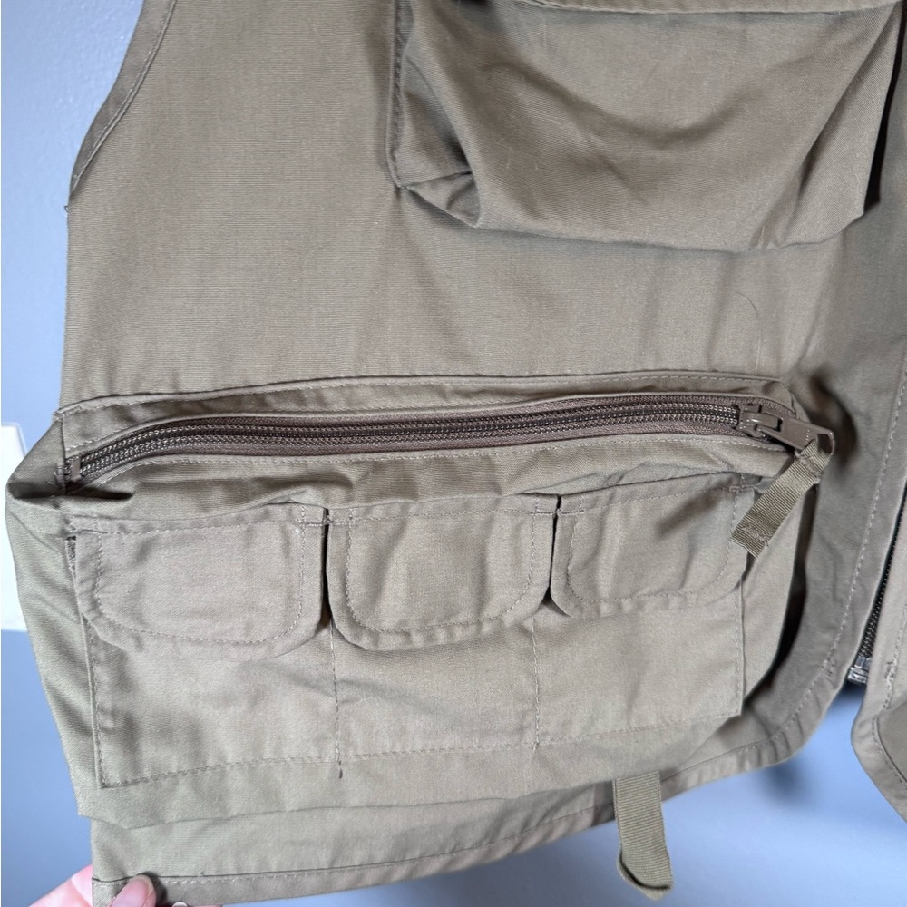 Werter’s XL Utility Fishing Vest Khaki Multi Pocket Outdoor Travel - Picture 4 of 11